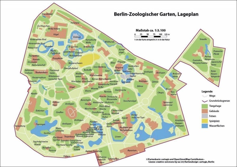 Берлинский зоопарк - карта